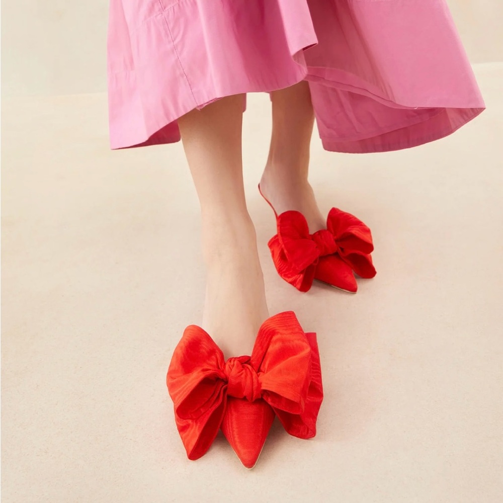Loeffler Randall Red Bow Mules